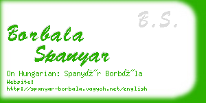 borbala spanyar business card